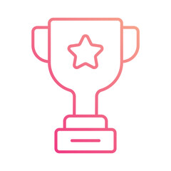 Trophy icon isolate white background vector stock illustration