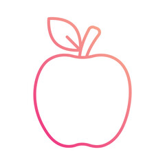 Apple icon isolate white background vector stock illustration