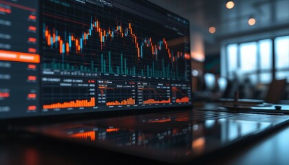Crypto Trading Dynamics, Convey the dynamic and fast-paced nature of cryptocurrency trading, featuring charts, AI