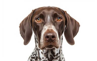 German Shorthaired Pointer dog isolated on white background