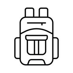 Backpack icon isolate white background vector stock illustration