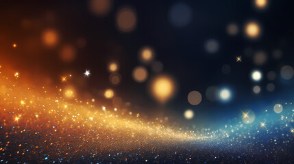 Obraz premium Festive decorative glitter lights background banner. Colorful abstract background with glitter