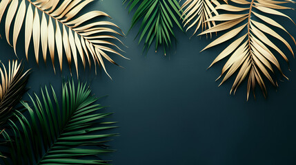 Fototapeta na wymiar tropical leaf background, minimalist, generative ai