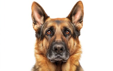 German shepherd isolated on white background