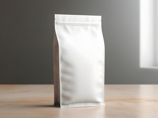 3D blank Coffee Pouch mockup with isolated background