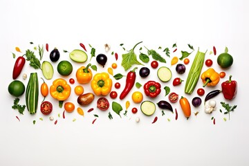 healthy vegetarian food as colorful fruits and vegetables