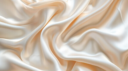 Obraz premium 流れるようなサテン生地のイメージ。デザインや化粧品、香水などの高級商品の広告に最適な背景。