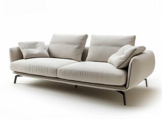 white sofa isolated on white background