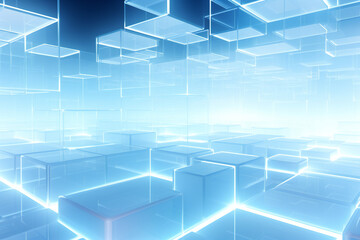 3d cubes architecture futuristic white and light