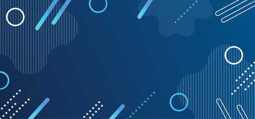 Abstract blue glowing lines on dark Gradient Color Business Style Purple Blue Geometric Border Background 