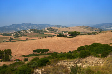 Fototapeta na wymiar Calanques of Aliano, in Matera province, Italy
