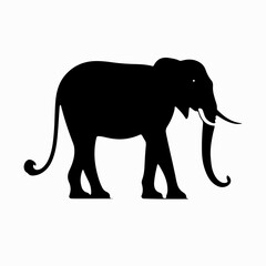 elephant silhouette vector illustration