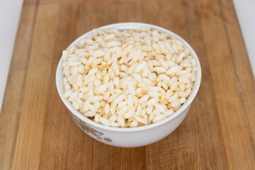 Puffed rice or moori isolated on a background