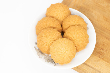 cookies or biscuits, traditional dessert, nutrition snack, dessert or breakfast food isolated on white background