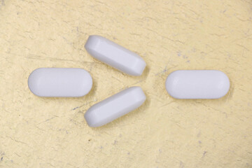 medicine pills, tablets and capsules.