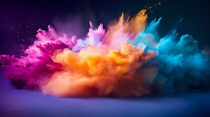 Dust explosion abstract background, Holi background