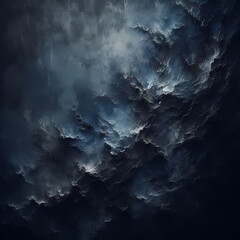 an abstract dark blue grunge wall concrete texture capturing the essence of mystery and depth, Generative Ai
