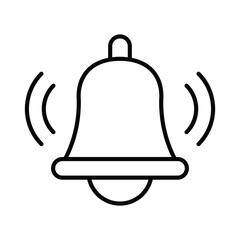 School Bell icon isolate white background vector stock illustration