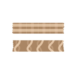 Brown washitape Illustration for decoration 