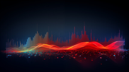 abstract sound background, colorful