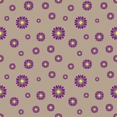 seamless floral pattern, hand-drawn.