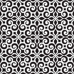 Abstract geometric design element. Black and white. Graphic ornament royal wallpaper vector background
