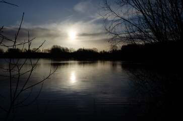 sunrise over lake