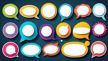 Hand Drawn Paper Quote Frame Set Illustration