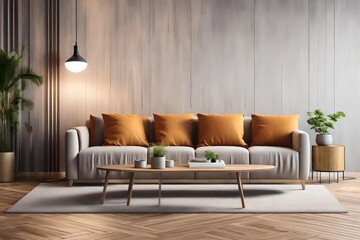 living interior with sofa