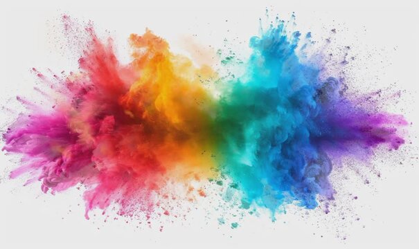 abstract watercolor background with colorful splashes powder