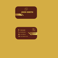 business card design with gold color