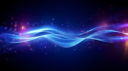 Fototapeta premium Glowing shiny line effect vector background, technology line background and light effect, 3D rendering