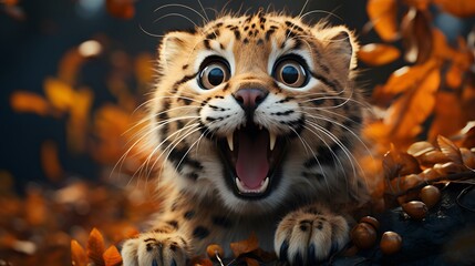 Obraz premium Anthropomorphic Animal Photo Generated with AI Tools