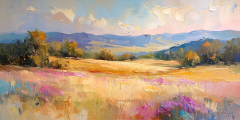 Landscape oil painting