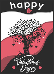 Valentine's Day vector design for greeting cards, flyers, posters. Vector illustration 06