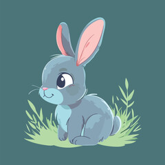 easter bunny with easter eggs