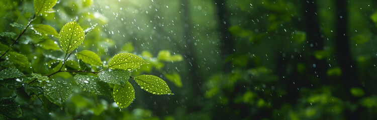 rain in the forest