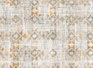 Tribal vector ornament. Seamless African pattern. Ethnic carpet style. Geometric mosaic on the tile Ancient interior.Modern rug. Geo print textile Cloth. fabric Abstract digital printing linen