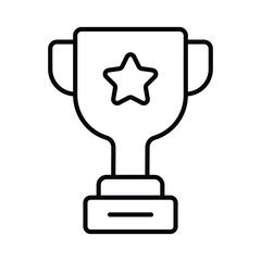 Trophy icon isolate white background vector stock illustration
