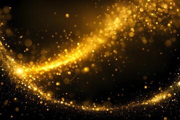 Gold glow particle