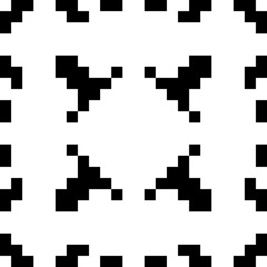 Seamless pattern. Figures, squares, rectangles ornament. Simple shapes wallpaper. Geometric motif, Polygons background. Abstract backdrop. Digital paper, web design, textile print. Vector artwork.