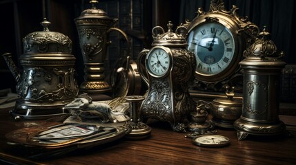 Pewter Patina: Antique Items in Time's Embrace