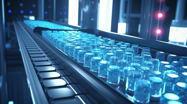 Pharmaceutical Process: Pills Being Loaded