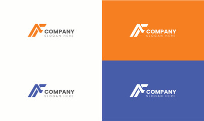 Obraz premium Company logo templates, modern letter A logos, brand identity sets, eps vector graphics