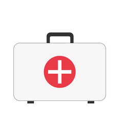 First aid kit medical icon vector isolated in flat style. Medical symbol suitable for website design, app, advertising, UI. Vector illustration suitable for logo.