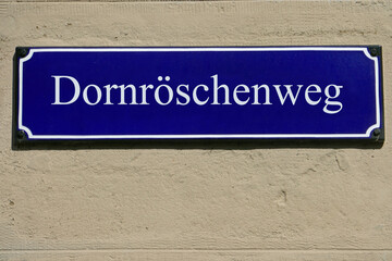 Emailleschild Dornröschenweg