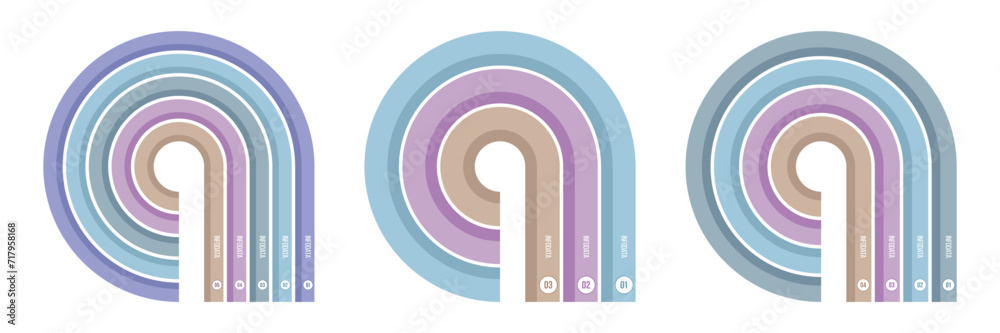 Wall mural radial bars infographic chart design. modern info-graphic templates set. visual data presentation. c