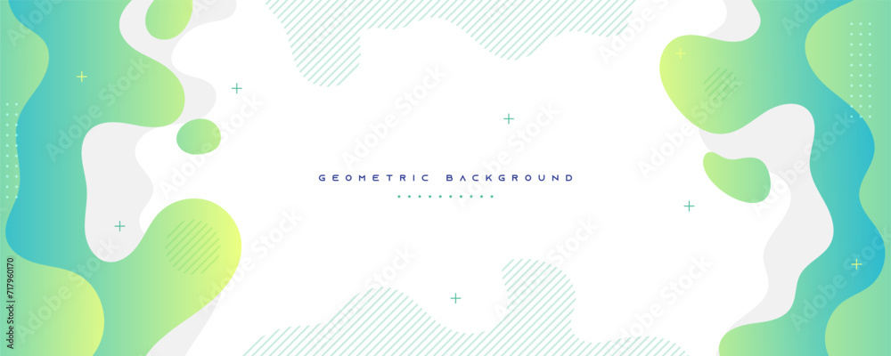 Poster abstract liquid background green gradient color banner design vector