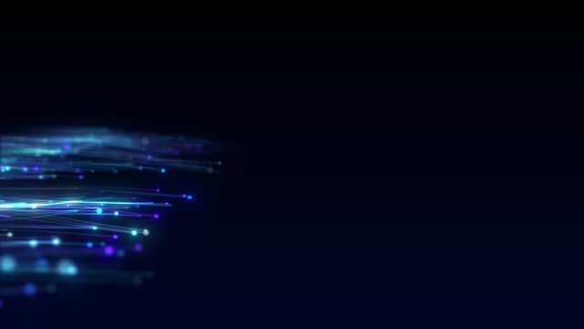 Data sorting. Artificial Intelligence. Big data visualization. 4k animation. 3d rendering.