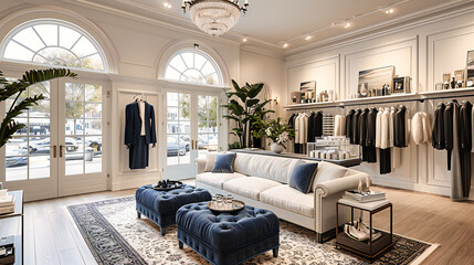 Boutique Elegance: Stylish Clothing Store with Modern Design and Fashionable Appeal